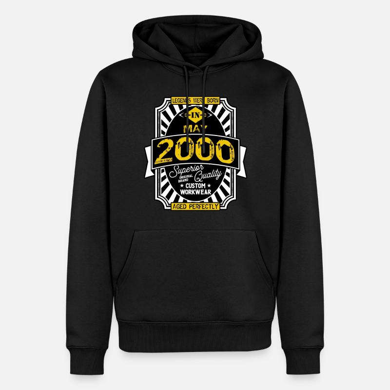 MAI 2000 - Männer Premium Bio Hoodie - Schwarz