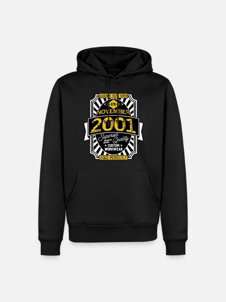 2001 NOVEMBER - Men’s Premium Organic Hoodie - black