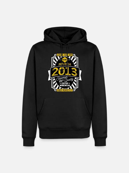 2013 MARCH - Men’s Premium Organic Hoodie - black