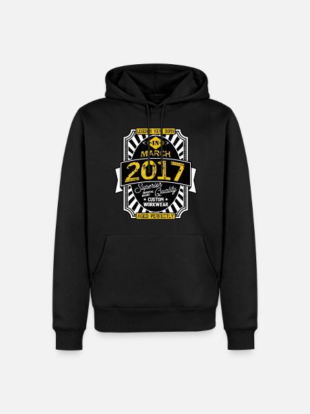 2017 MARCH - Men’s Premium Organic Hoodie - black