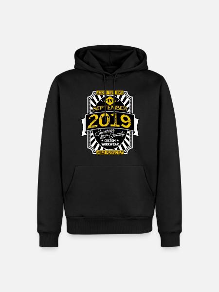 2019 SEPTEMBER - Men’s Premium Organic Hoodie - black