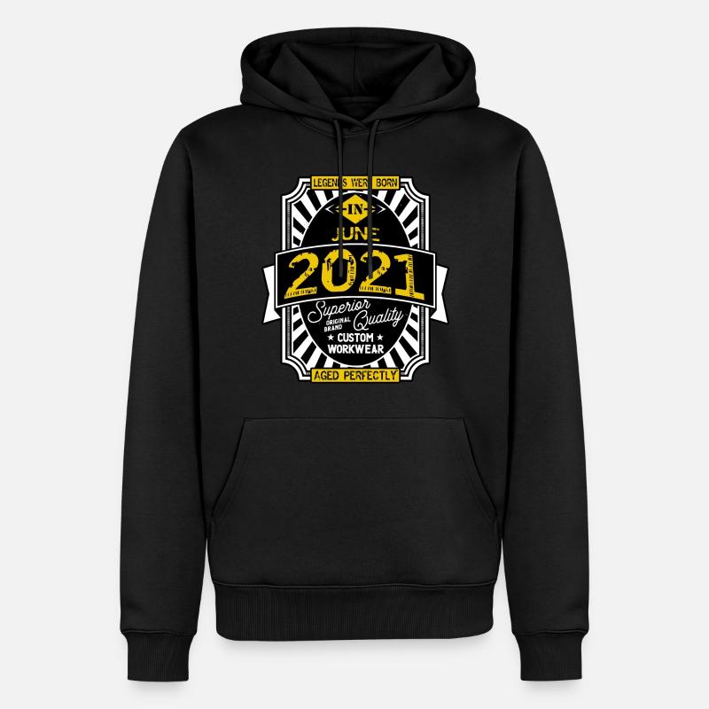 2021 JUNI - Männer Premium Bio Hoodie - Schwarz