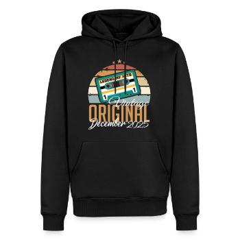 Dezember 2025 - Legenden Wurden 2025 Geboren - Männer Premium Bio Hoodie - Schwarz - Vorne - Nico (187cm)