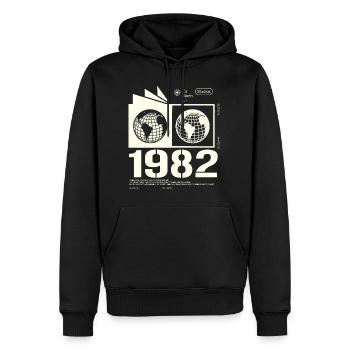 Vintage 1982 Retro Birthday Gift 1982 - Men’s Premium Organic Hoodie - black - Front - Nico (187cm)