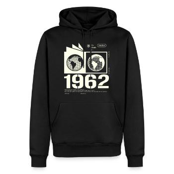 Jahrgang 1962 Retro Geburtstag Geschenk 1962 - Männer Premium Bio Hoodie - Schwarz - Vorne - Nico (187cm)