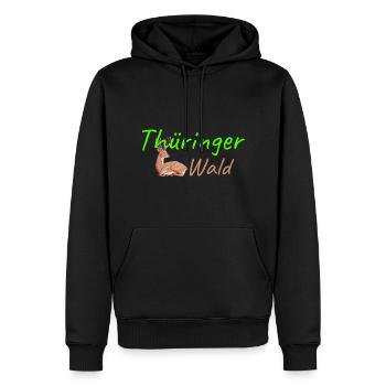 Thüringer Wald Thüringen Heimat Erfurt Wandern - Männer Premium Bio Hoodie - Schwarz - Vorne - Nico (187cm)