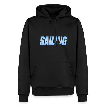 Seglen Segler Segelschiff - Männer Premium Bio Hoodie - Schwarz - Vorne - Nico (187cm)