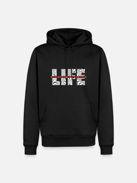 LIFE - SIMPLE - Männer Premium Bio Hoodie - Schwarz