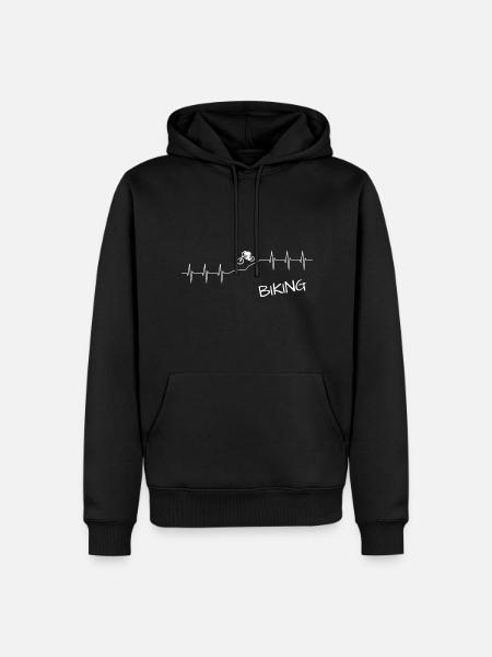 biken fahrrad - Männer Premium Bio Hoodie - Schwarz