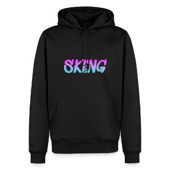skiing - Männer Premium Bio Hoodie - Schwarz - Vorne - Nico (187cm)