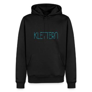klettern - Männer Premium Bio Hoodie - Schwarz - Vorne - Nico (187cm)