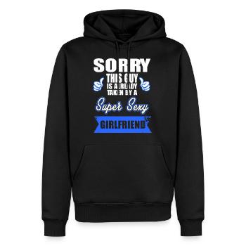 Sorry this Guy is already taken by a super sexy - Men’s Premium Organic Hoodie - black - Front - Nico (187cm)