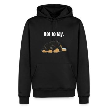 cadeau rottweiler - Sweat à capuche Premium bio Homme - noir - Devant - Nico (187cm)