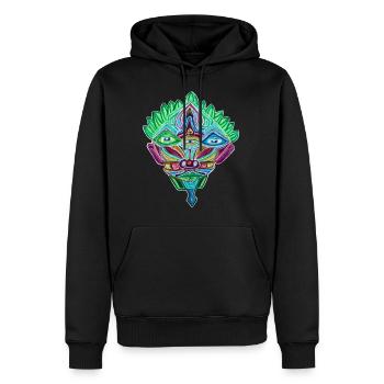 Colorful Psyhead - Männer Premium Bio Hoodie - Schwarz - Vorne - Nico (187cm)