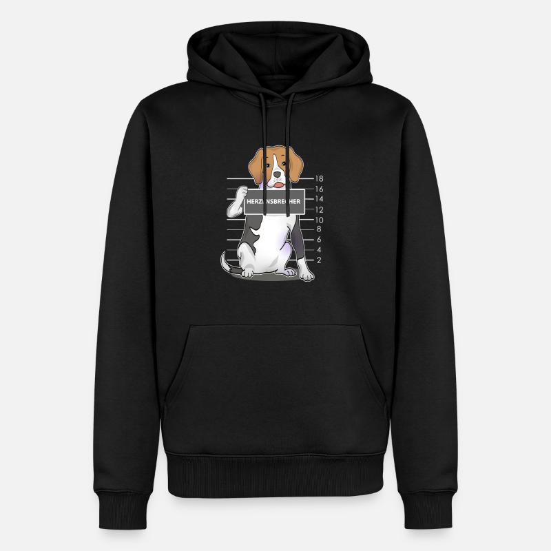 Beagle - Männer Premium Bio Hoodie - Schwarz
