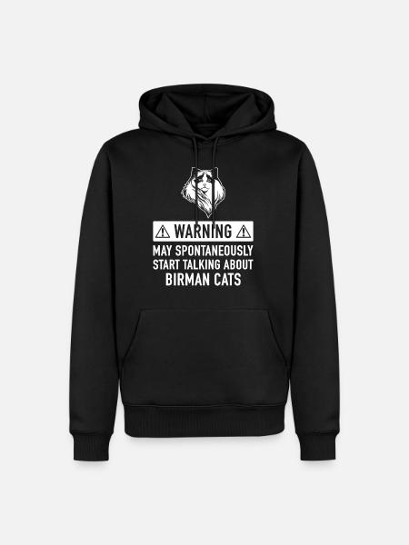 Lustige Birman Katzen-Geschenk-Idee - Männer Premium Bio Hoodie - Schwarz