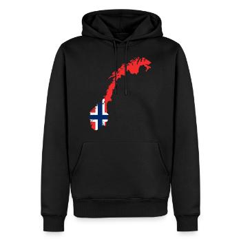 Norvège - Sweat à capuche Premium bio Homme - noir - Devant - Nico (187cm)