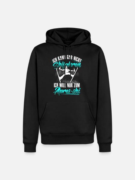 Skifahren-Apres Ski - Männer Premium Bio Hoodie - Schwarz