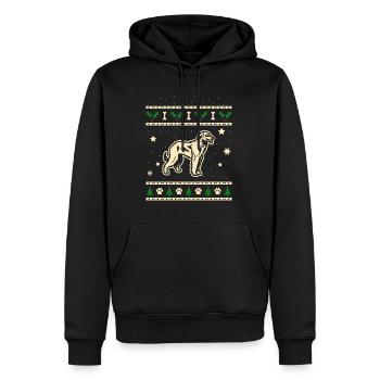 Taigan Christmas Gift - Men’s Premium Organic Hoodie - black - Front - Nico (187cm)