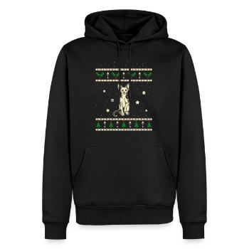 Sphynx Christmas Gift - Men’s Premium Organic Hoodie - black - Front - Nico (187cm)