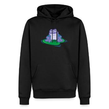 Grenouille douce mignonne détendue drôle cadeau - Sweat à capuche Premium bio Homme - noir - Devant - Nico (187cm)