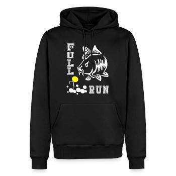 FULLRUN Karpfenangler Karpfen carp Angeln Geschenk - Männer Premium Bio Hoodie - Schwarz - Vorne - Nico (187cm)