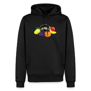 fruits Sloth Sloth cadeaux vitamines santé - Sweat à capuche Premium bio Homme - noir - Devant - Nico (187cm)