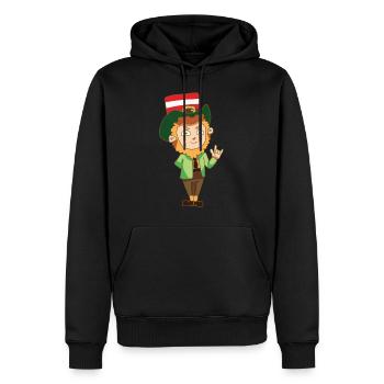 Kobold Fabel Leprechaun Flagge Austria Geschenk - Männer Premium Bio Hoodie - Schwarz - Vorne - Nico (187cm)