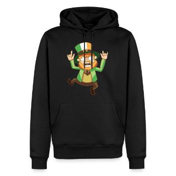 Kobold Fabel Leprechaun Flagge Ireland Geschenk - Männer Premium Bio Hoodie - Schwarz - Vorne - Nico (187cm)