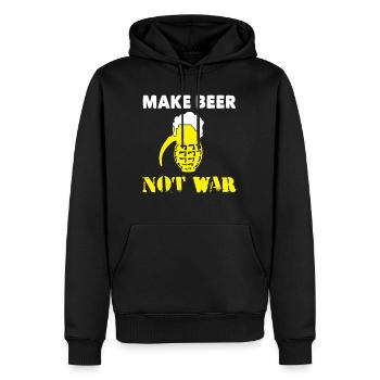 Bier Handgranate Frieden Krieg Statement Geschenk - Männer Premium Bio Hoodie - Schwarz - Vorne - Nico (187cm)