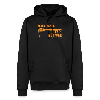 Nudeln Pasta Gewehr Gabel Krieg Statement Geschenk - Männer Premium Bio Hoodie - Schwarz - Vorne - Nico (187cm)
