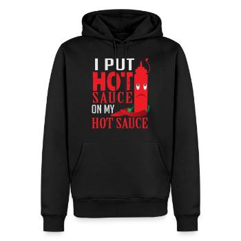 Grillen BBQ Sauce Fleisch scharf Steak Geschenk - Männer Premium Bio Hoodie - Schwarz - Vorne - Nico (187cm)