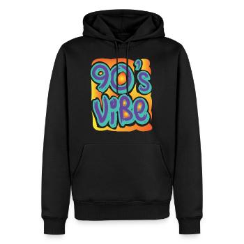 I love the 90s Disco Musik R&B Hip Hop Geschenk - Männer Premium Bio Hoodie - Schwarz - Vorne - Nico (187cm)