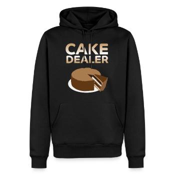 Cake Dealer - Männer Premium Bio Hoodie - Schwarz - Vorne - Nico (187cm)
