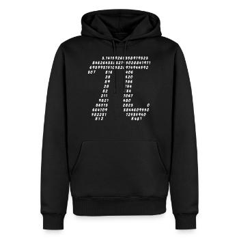Pi, π Folge Zahlen Day Mathe Mathematik Symbole - Männer Premium Bio Hoodie - Schwarz - Vorne - Nico (187cm)