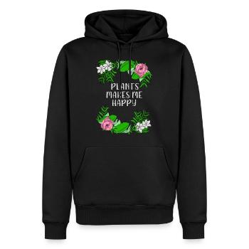Blume Liebe Pflanzen Rose Florist Geschenkidee - Männer Premium Bio Hoodie - Schwarz - Vorne - Nico (187cm)