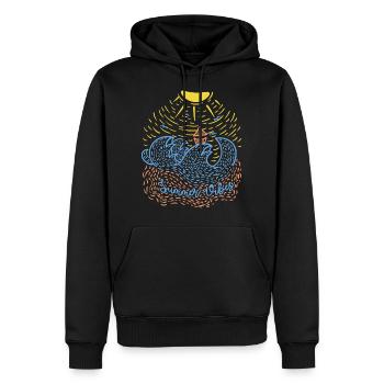 Summer vibes - Männer Premium Bio Hoodie - Schwarz - Vorne - Nico (187cm)