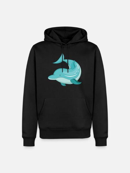 Delfin - Sweat à capuche Premium bio Homme - noir