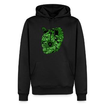 Green Panda - Männer Premium Bio Hoodie - Schwarz - Vorne - Nico (187cm)