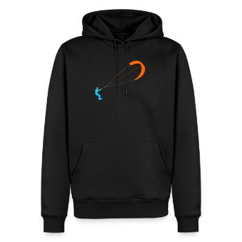 Kitesurfer - Männer Premium Bio Hoodie - Schwarz - Vorne - Nico (187cm)