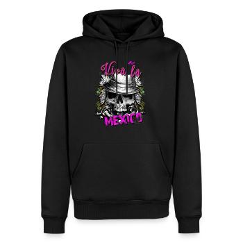 Viva la Mexico, idée cadeau, crâne - Sweat à capuche Premium bio Homme - noir - Devant - Nico (187cm)