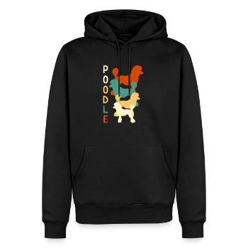 Pudel Vintage - Männer Premium Bio Hoodie - Schwarz - Vorne - Nico (187cm)
