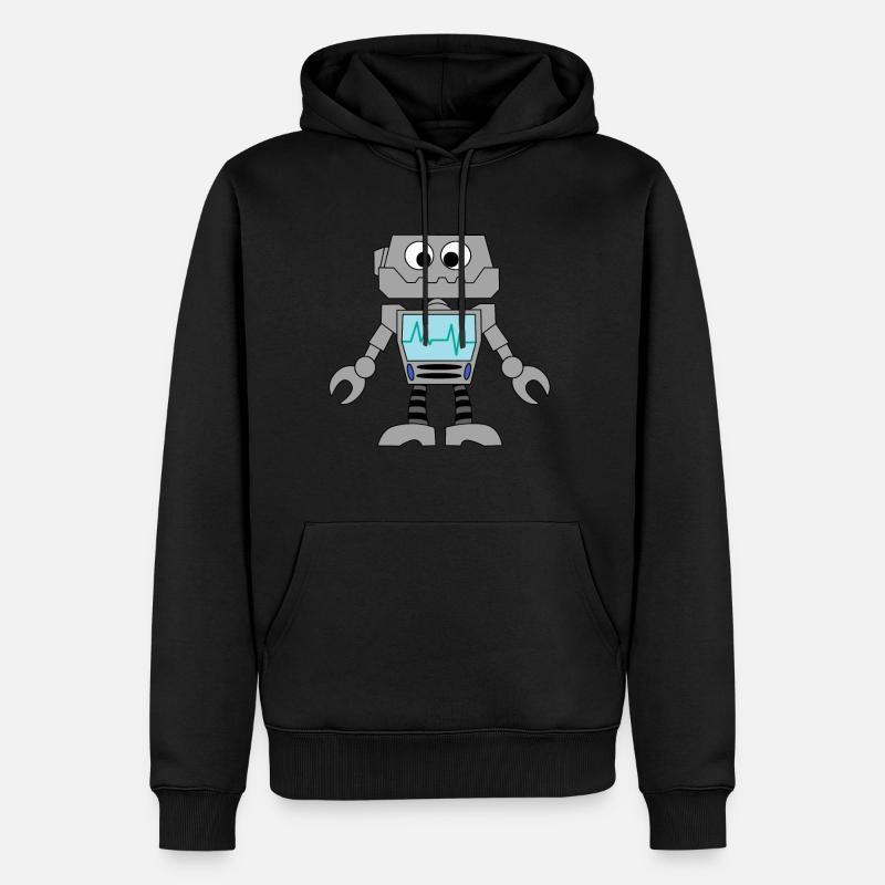Roboter Technik Computer Elektronik Geschenkidee - Männer Premium Bio Hoodie - Schwarz