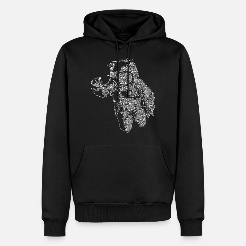 Wunderschönes Flying Astronaut Design - Männer Premium Bio Hoodie - Schwarz