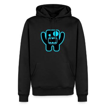 Monster am Schreien - Männer Premium Bio Hoodie - Schwarz - Vorne - Nico (187cm)