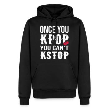 Once You KPOP - Männer Premium Bio Hoodie - Schwarz - Vorne - Nico (187cm)