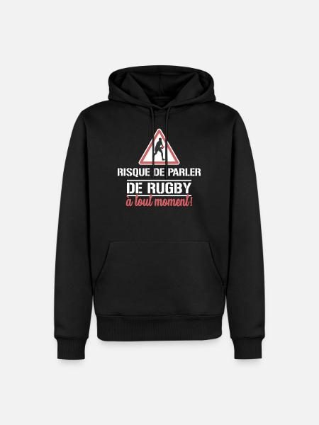 Rugby - risk speaking - Men’s Premium Organic Hoodie - black