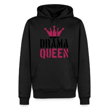 stempel drama queen cool frau prinzessin weiblich - Männer Premium Bio Hoodie - Schwarz - Vorne - Nico (187cm)