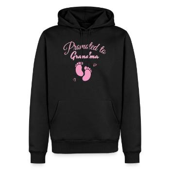 Oma werdende stolze Oma Schwanger - Männer Premium Bio Hoodie - Schwarz - Vorne - Nico (187cm)