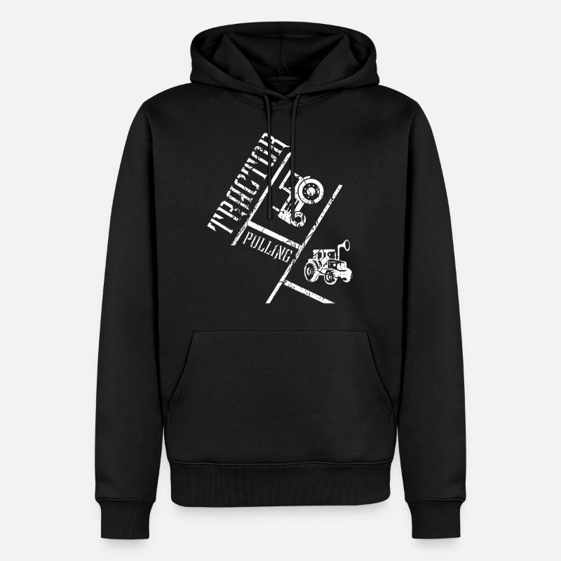 traktor pulling - Männer Premium Bio Hoodie - Schwarz